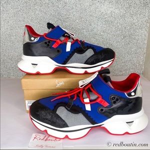 Christian Louboutin Louis Spike Trim Multi Sneaker